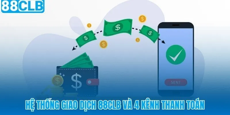 Nạp rút tiền 88CLB qua 4 kênh tốc độ cao miễn phí